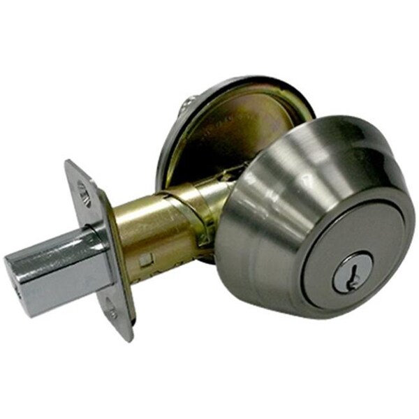 Taiwan Fu Hsing Industrial 222893 Tru-Guard Wavelet Single Cylinder Deadbolt; Satin Nickel 222893 - main
